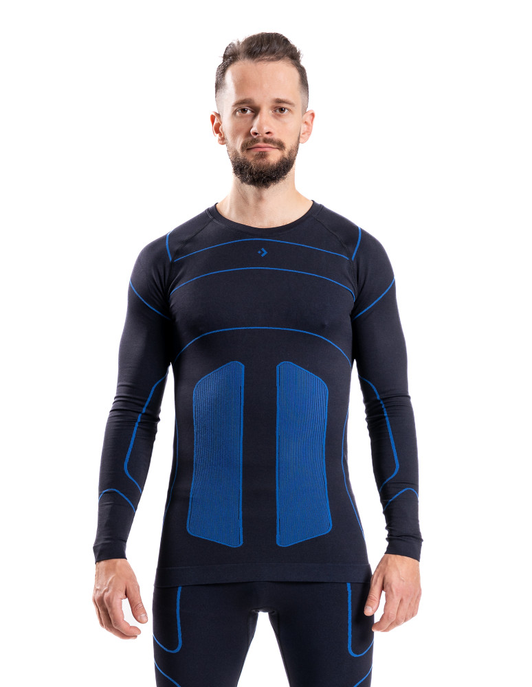 THERMO - Męska koszulka termoaktywna z długim rękawem termiczna NIEBIESKI - produkt moraj.pl 1