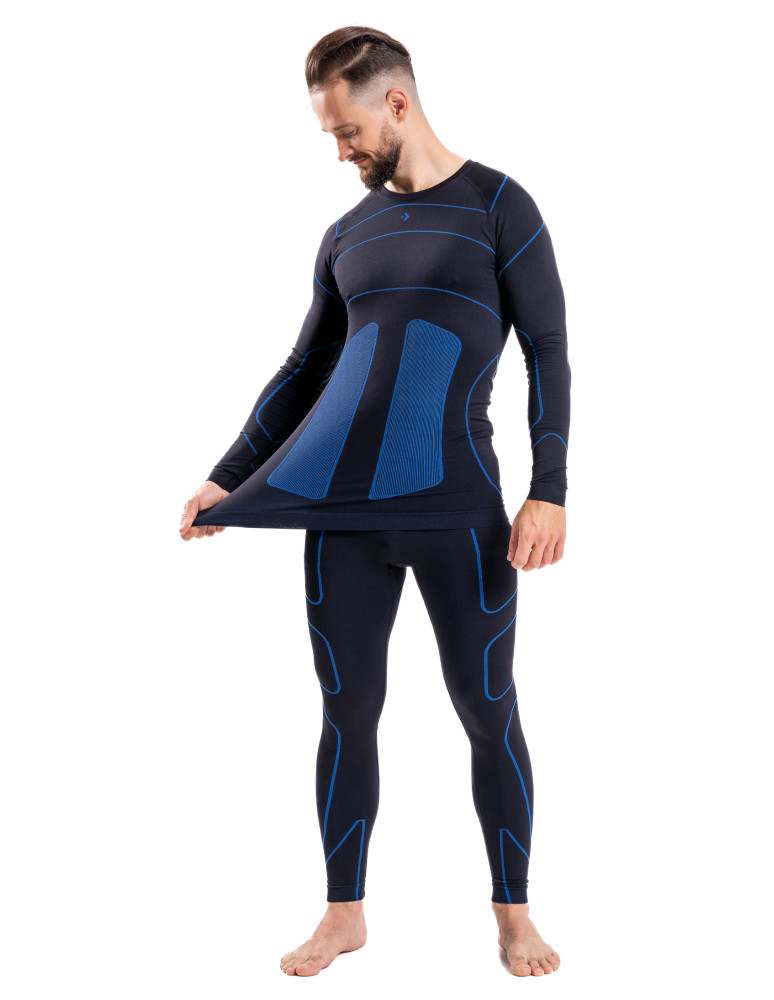 THERMO - Męska koszulka termoaktywna z długim rękawem termiczna NIEBIESKI  - produkt moraj.pl 5