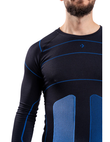 THERMO - Męska koszulka termoaktywna z długim rękawem termiczna NIEBIESKI - produkt 4