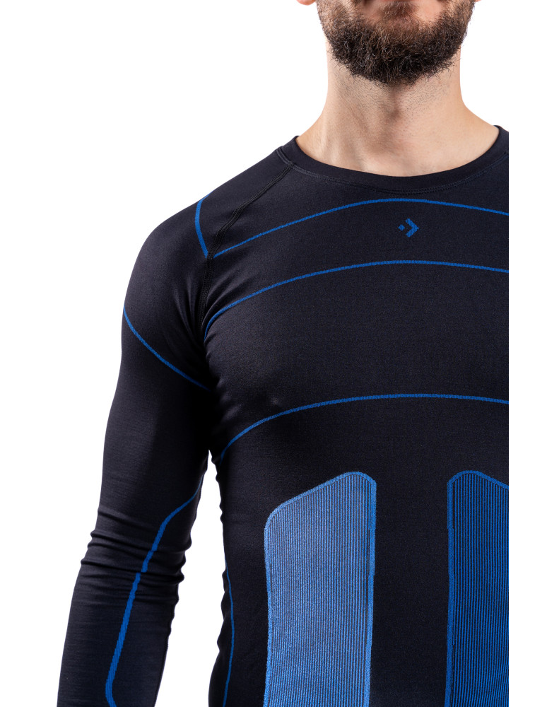 THERMO - Męska koszulka termoaktywna z długim rękawem termiczna NIEBIESKI  - produkt moraj.pl 4