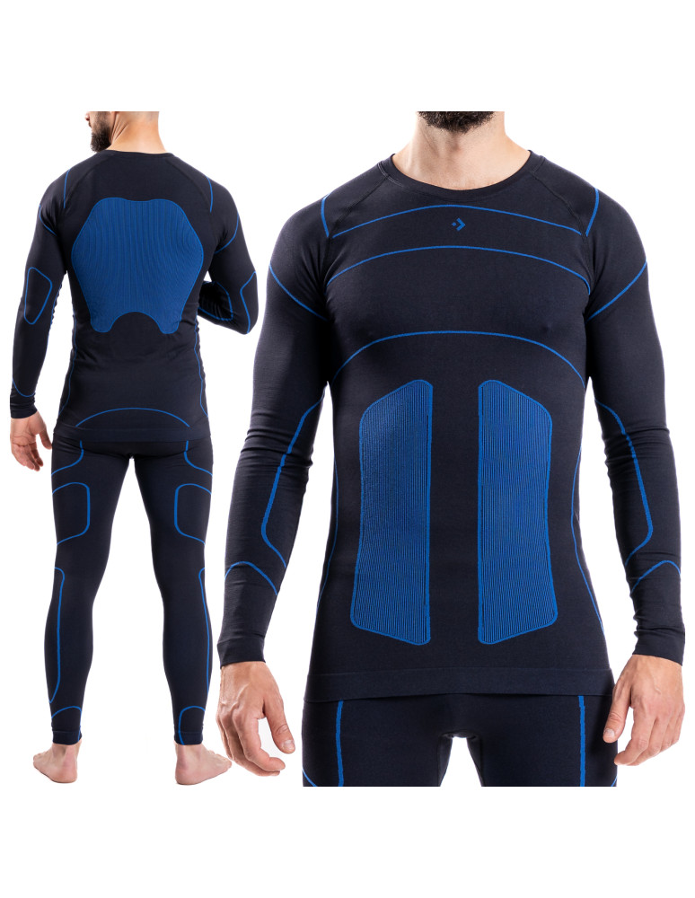 THERMO - Męska koszulka termoaktywna z długim rękawem termiczna NIEBIESKI  - produkt moraj.pl 2