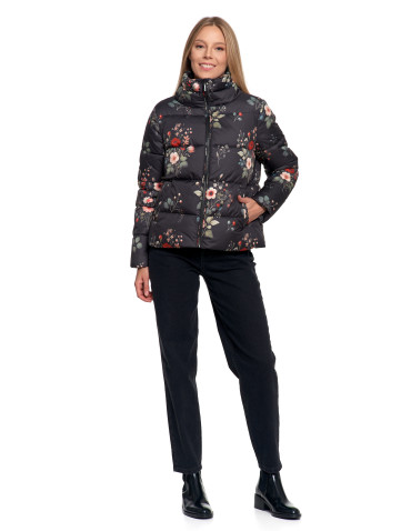 Odzież wierzchnia - Damska kurtka pikowana krótka z wysoką stójką WZÓR - produkt 10