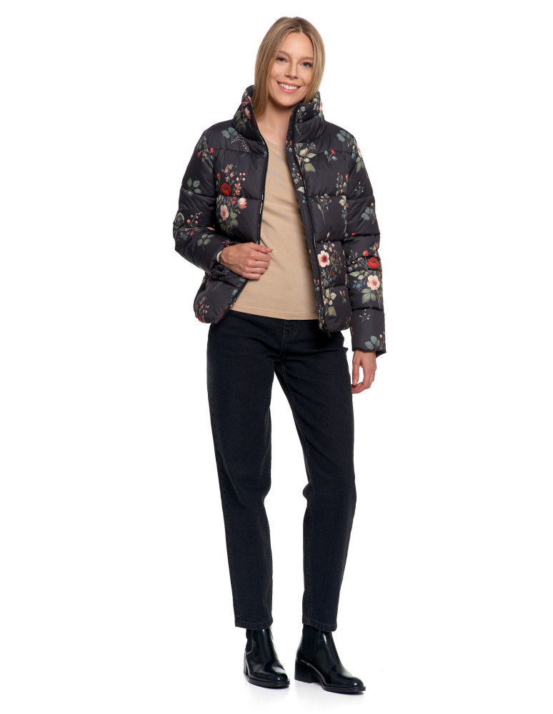 Odzież wierzchnia - Damska kurtka pikowana krótka z wysoką stójką WZÓR  - produkt moraj.pl 8