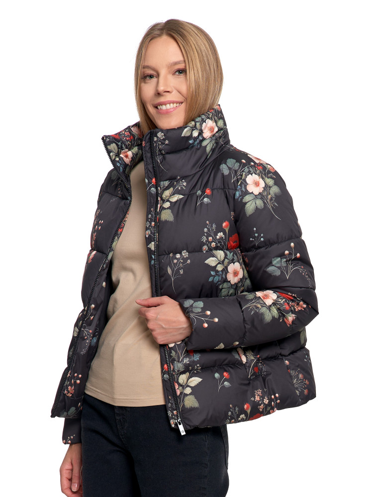 Odzież wierzchnia - Damska kurtka pikowana krótka z wysoką stójką WZÓR  - produkt moraj.pl 7