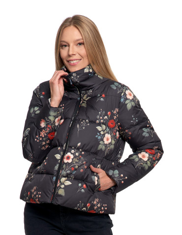 Odzież wierzchnia - Damska kurtka pikowana krótka z wysoką stójką WZÓR - produkt 6