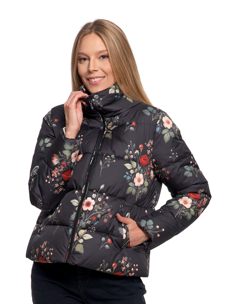 Odzież wierzchnia - Damska kurtka pikowana krótka z wysoką stójką WZÓR  - produkt moraj.pl 6