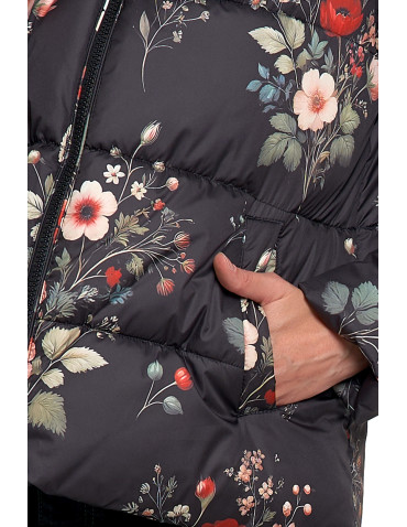 Odzież wierzchnia - Damska kurtka pikowana krótka z wysoką stójką WZÓR - produkt 4