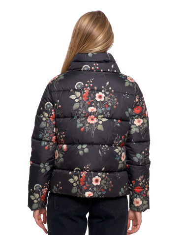 Odzież wierzchnia - Damska kurtka pikowana krótka z wysoką stójką WZÓR - produkt 3