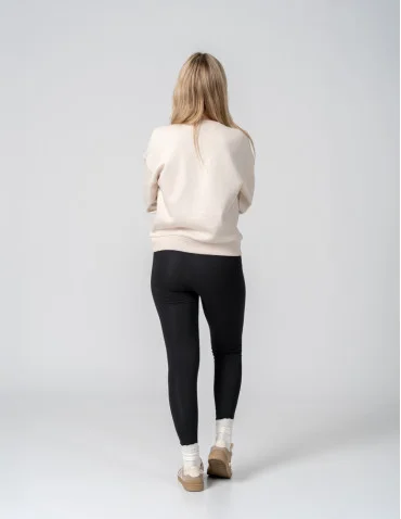 Klasyczne czarne legginsy ocieplane damskie  - produkt 2