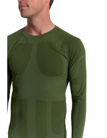 Bielizna termoaktywna - Męska bielizna termoaktywna bluzka z długim rękawem ZIELONY - produkt 8