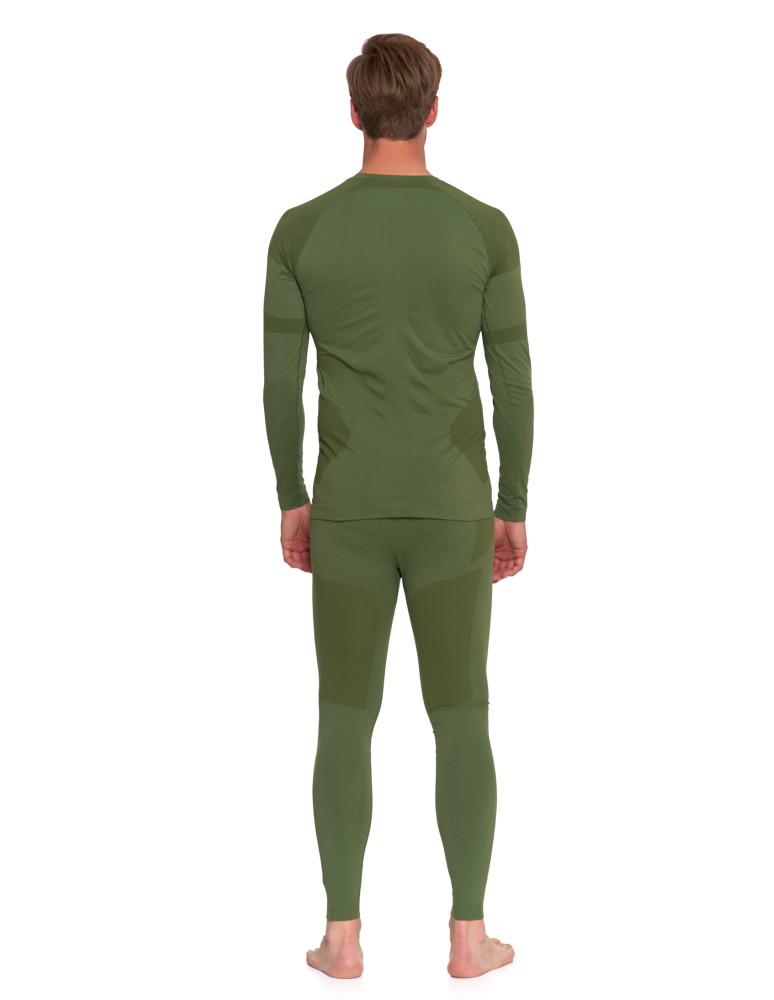 Bielizna termoaktywna - Męska bielizna termoaktywna bluzka z długim rękawem ZIELONY - produkt moraj.pl 6