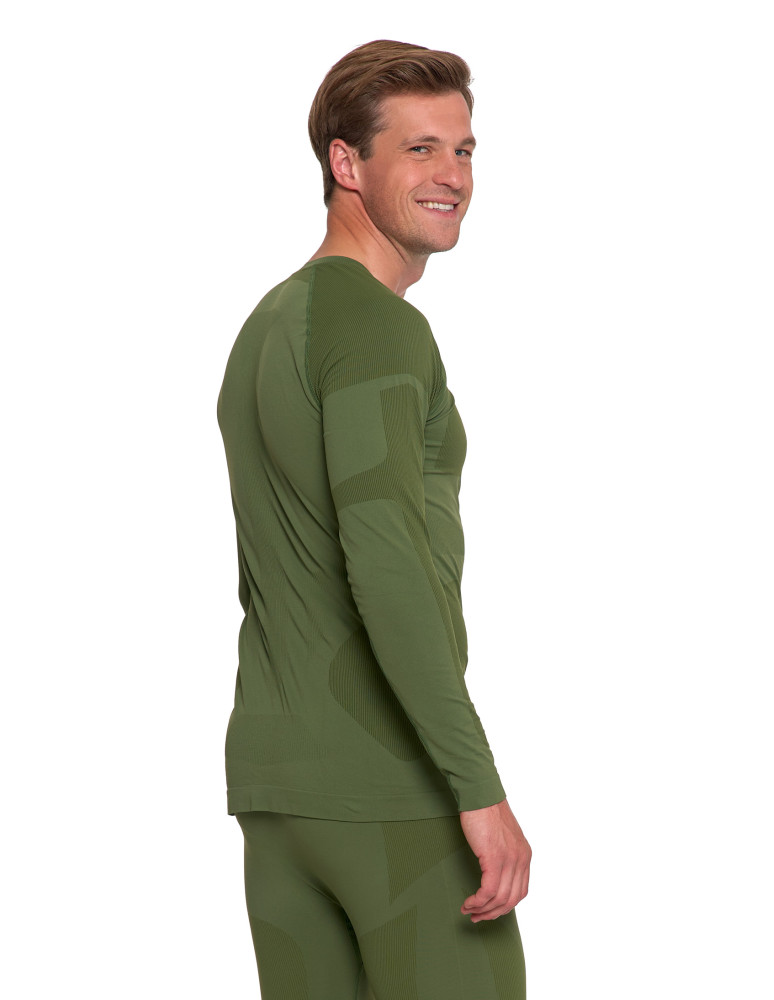 Bielizna termoaktywna - Męska bielizna termoaktywna bluzka z długim rękawem ZIELONY - produkt moraj.pl 5
