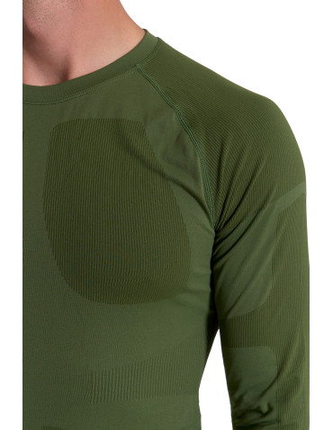 Bielizna termoaktywna - Męska bielizna termoaktywna bluzka z długim rękawem ZIELONY - produkt 3