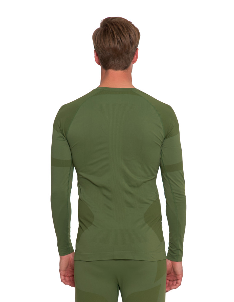 Bielizna termoaktywna - Męska bielizna termoaktywna bluzka z długim rękawem ZIELONY - produkt moraj.pl 2