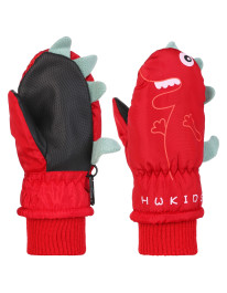 Rękawiczki zimowe dziecięce jednopalczaste w dinozaury