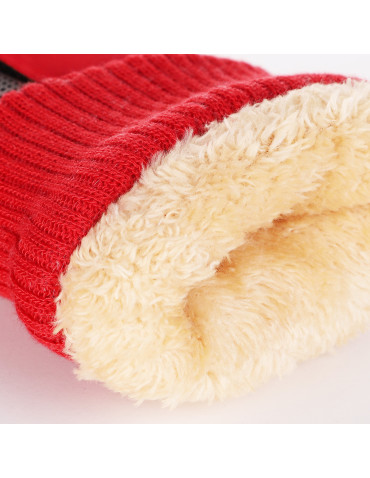 Rękawiczki - Rękawiczki zimowe dziecięce jednopalczaste w dinozaury CZERWONY - produkt 2