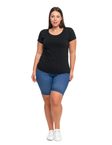 Koszulki i topy - T-shirt damski z okrągłym dekoltem plus size MOKKA - produkt 81