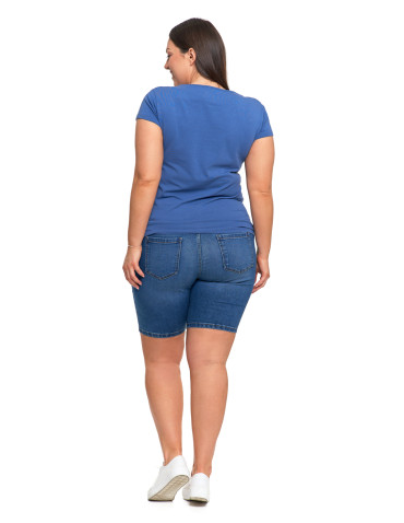 Koszulki i topy - T-shirt damski z okrągłym dekoltem plus size MOKKA - produkt 96