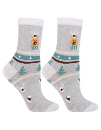 Skarpety damskie długie w zimowe wzory 3-pak  - produkt 2