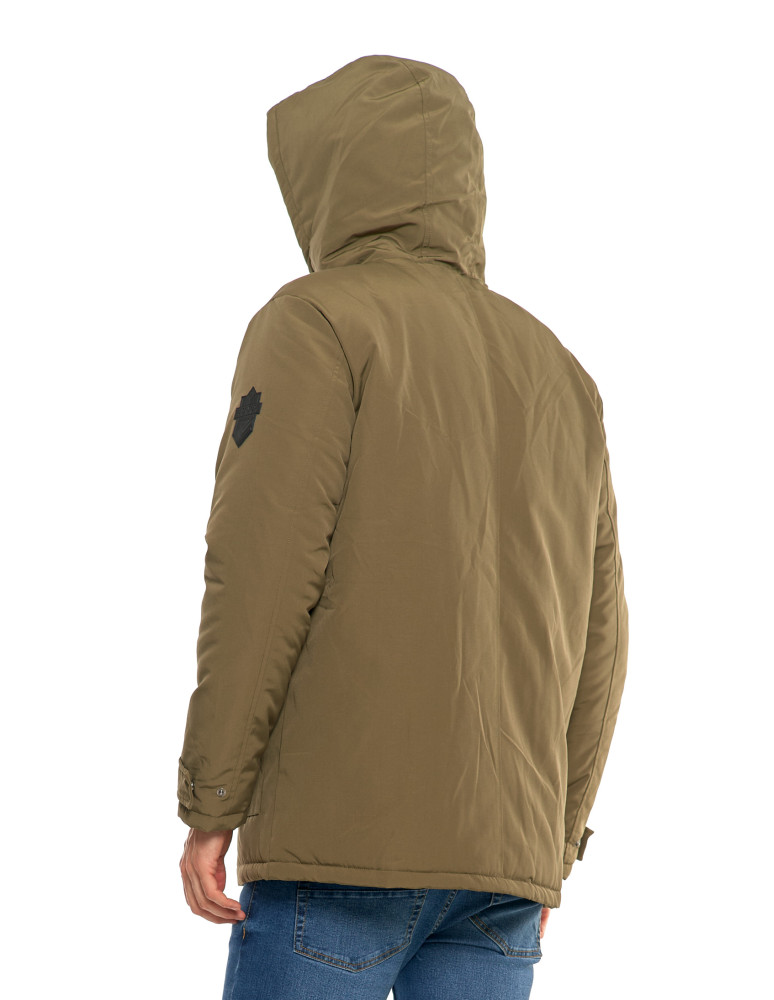 Odzież wierzchnia - Kurtka zimowa męska z kieszeniami cargo KHAKI - produkt moraj.pl 8