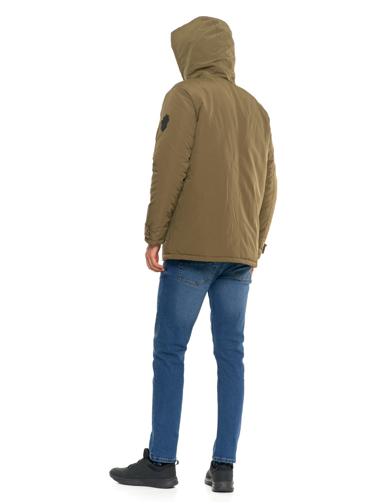 Odzież wierzchnia - Kurtka zimowa męska z kieszeniami cargo KHAKI - produkt moraj.pl 12