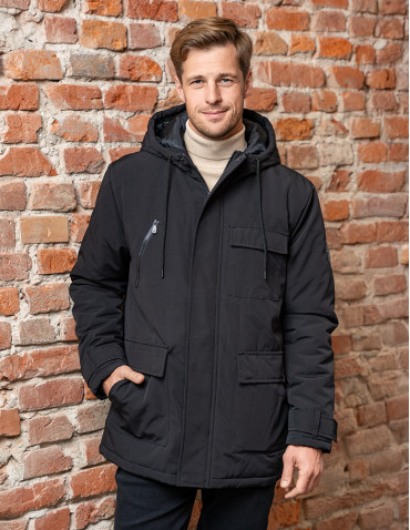 Kurtka zimowa męska z kieszeniami cargo