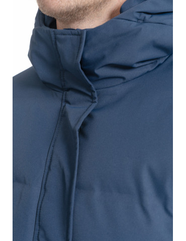 Odzież wierzchnia - Męska kurtka puchowa boxy z kapturem GRANATOWY - produkt 5