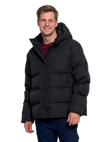 Odzież wierzchnia - Męska kurtka puchowa boxy z kapturem CZARNY - produkt 8