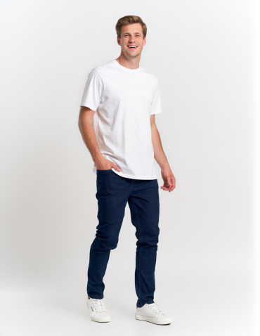 Koszulki, topy, koszule - Koszulka męska t-shirt z bawełny czesanej PREMIUM LINE BIAŁY - produkt 11