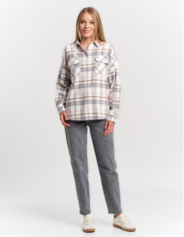 Bluzki i koszule - Koszula damska flanelowa w kratkę bawełniana WZÓR 2 - produkt 11