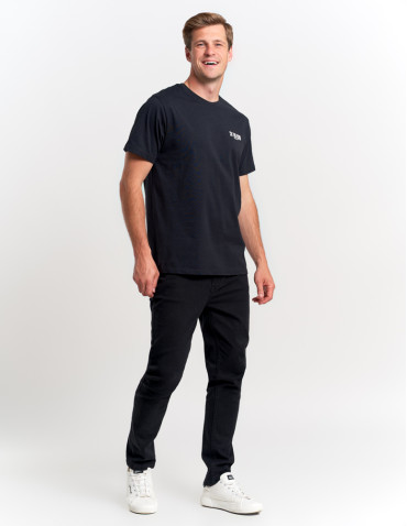 Koszulki, topy, koszule - Męska koszulka bawełniana z nadrukiem samochodu CZARNY - produkt 11