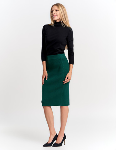 Spódnica damska midi w prążek ołówkowa  - produkt 2