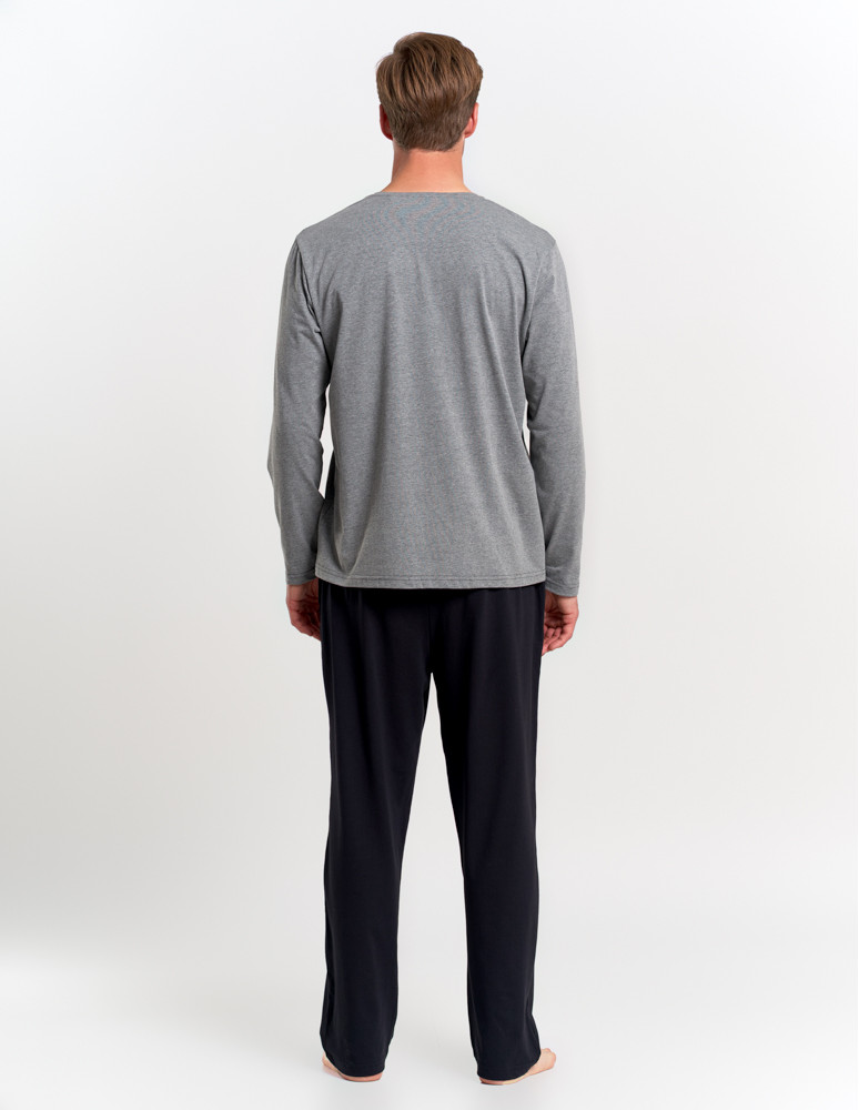 Długi rękaw - Piżama męska długi rękaw i spodnie z nadrukiem GRAFIT - produkt moraj.pl 10