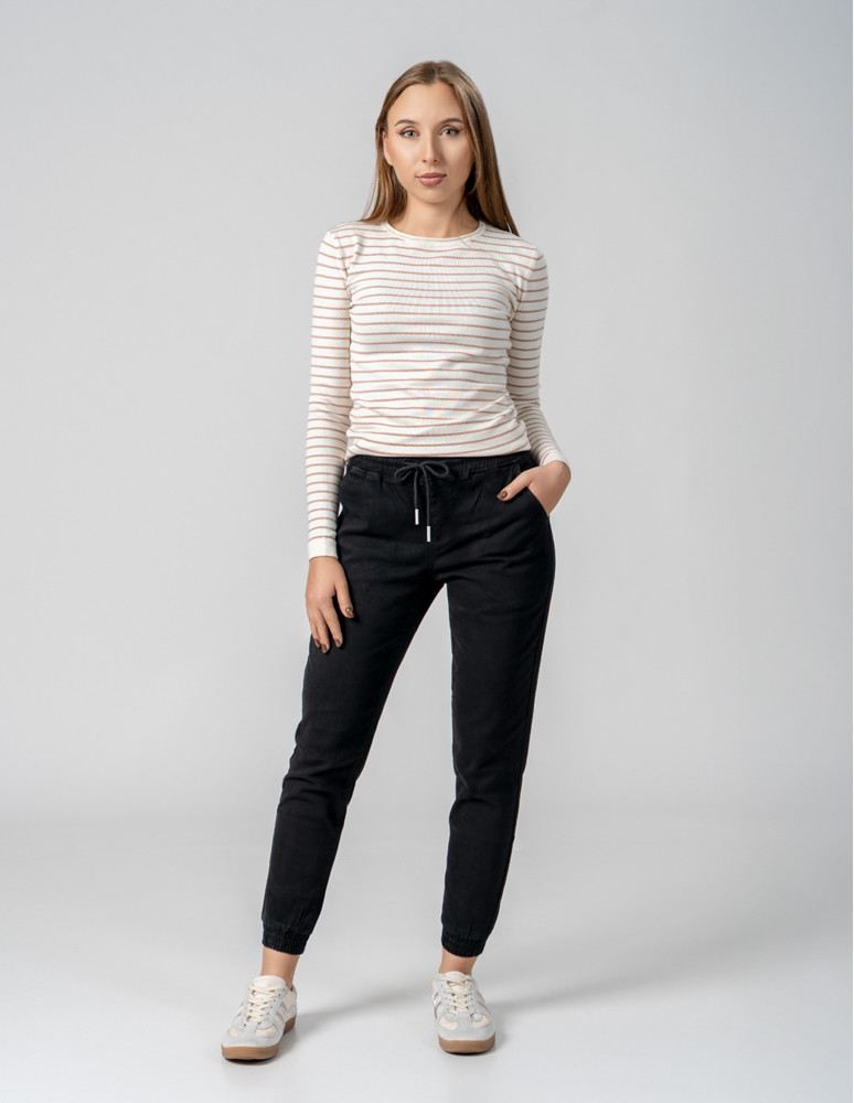 Spodnie - Spodnie damskie joggery CZARNY  - produkt moraj.pl 7