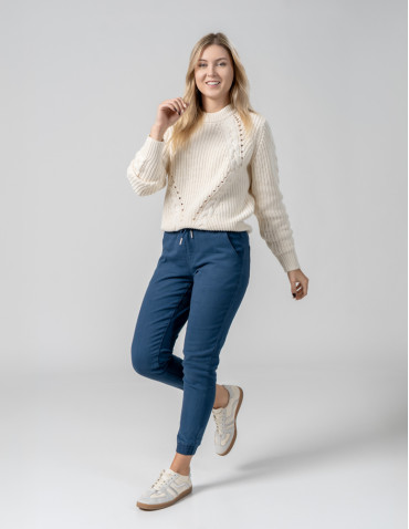 Spodnie - Spodnie damskie joggery NIEBIESKI - produkt 9