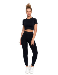 Damskie legginsy ocieplane z futerkiem i wysokim stanem