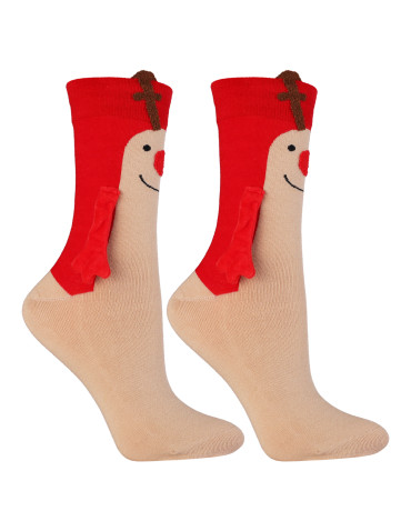 Skarpety - Skarpetki świąteczne w renifery Friendsy z rączkami WIELOKOLOROWY - produkt 4