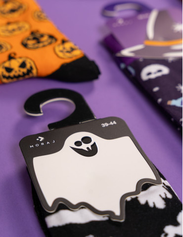 Długie - Skarpety męskie długie z motywem halloweenowym CZARNY - produkt 3