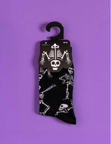 Długie - Skarpetki męskie długie halloween CZARNY - produkt 3