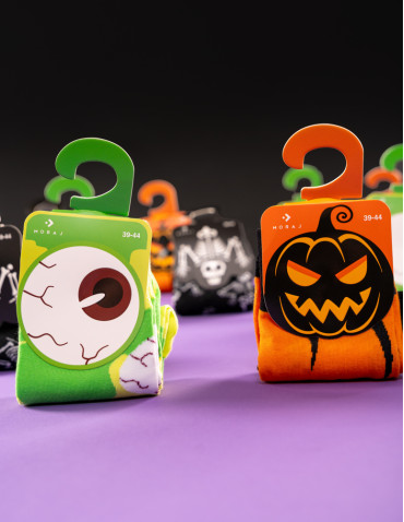 Długie - Skarpetki męskie długie halloween ZIELONY - produkt 7