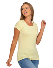 T-shirt damski bawełniany z krótkim rękawkiem jednokolorowy