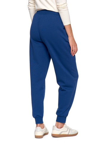 Spodnie - Damskie spodnie dresowe z bawełny GRANATOWY - produkt 2