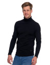 Sweter męski golf bawełniany CZARNY