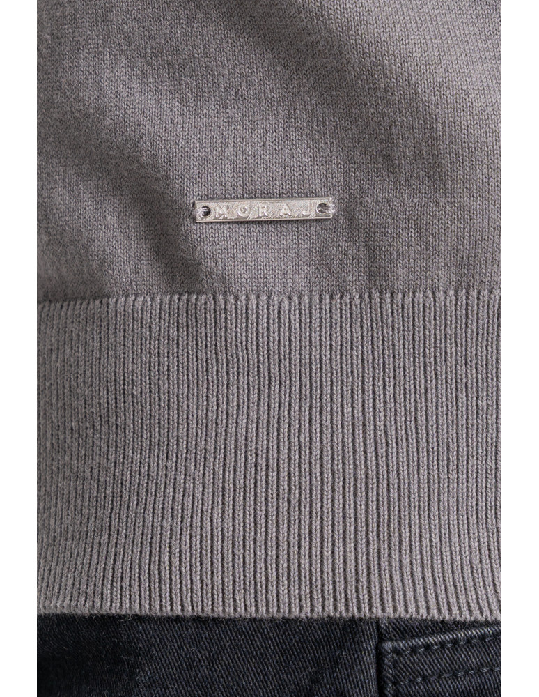 Swetry - Sweter męski golf bawełniany SZARY - produkt moraj.pl 4