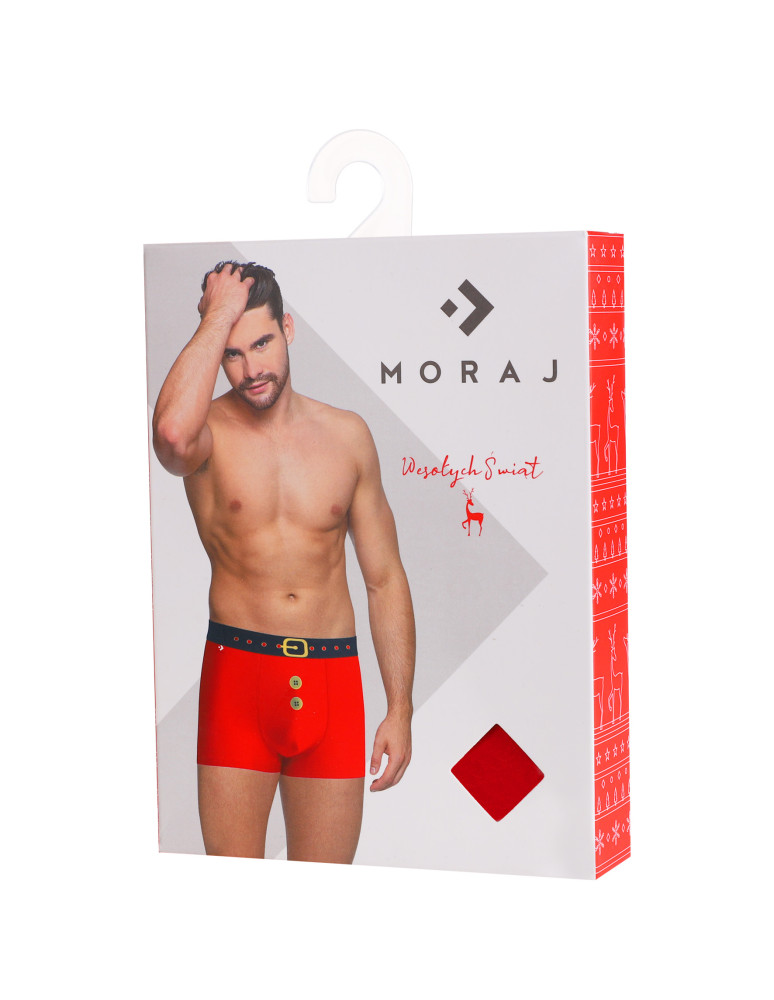 Bokserki dopasowane - Majtki bokserki męskie w świąteczny wzór WIELOKOLOROWY - produkt moraj.pl 2