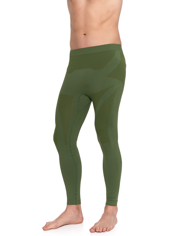 Bielizna termoaktywna - Męska bielizna termoaktywna legginsy ZIELONY  - produkt moraj.pl 10
