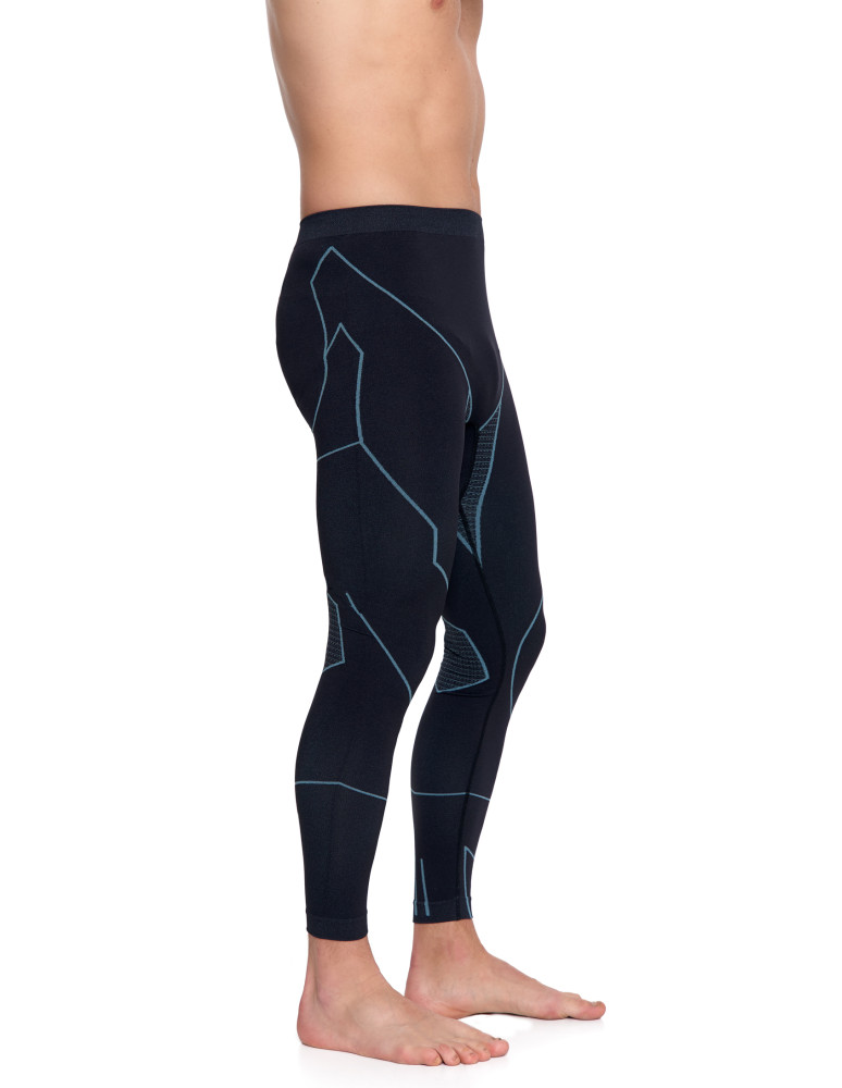 Bielizna termoaktywna - Męska bielizna termoaktywna legginsy z jonami srebra NIEBIESKI  - produkt moraj.pl 3