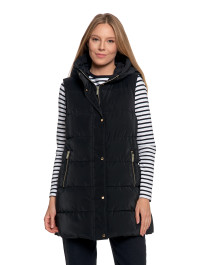 Długa kamizelka damska pikowana z kapturem - produkt 2