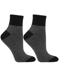 Skarpety damskie za kostkę bawełniane z paskami 3-pak  - produkt 2