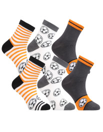 Skarpetki chłopięce za kostkę w piłki 6-pak